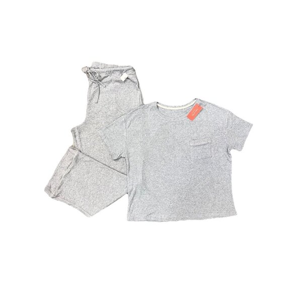 State of Day Modal Pajama Set Womens XS Gray Short Sleeve Lounge Sleepwear - Picture 3 of 4